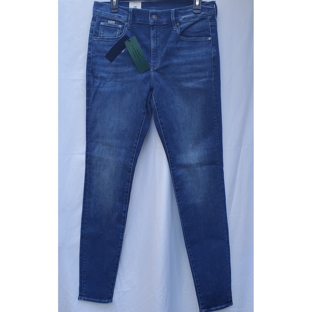 G-Star RAW 3301 Skinny Jeans Mens W29 L34 Blue Medium Wash Denim NWT